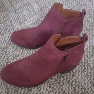 Lucky Brand Mauve Leather Booties